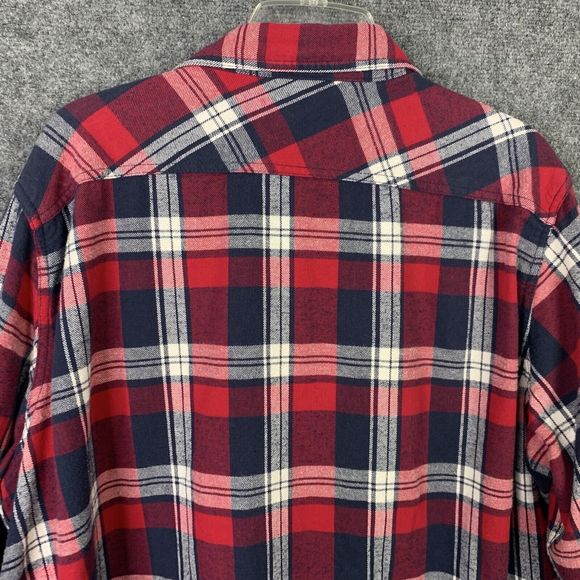 American Eagle Men XXL Athletic Fit Heavy Flannel Shirt  Button Up Warm Cozy - Picture 9 of 14